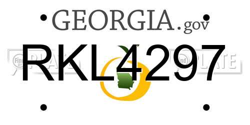 RKL4297 Georgia License Plate
