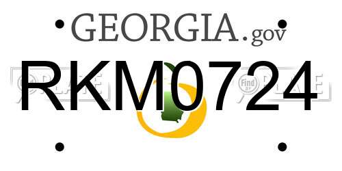 RKM0724 Georgia License Plate