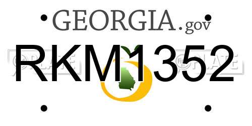RKM1352 Georgia License Plate