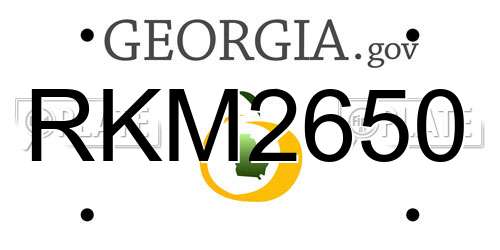 RKM2650 Georgia License Plate