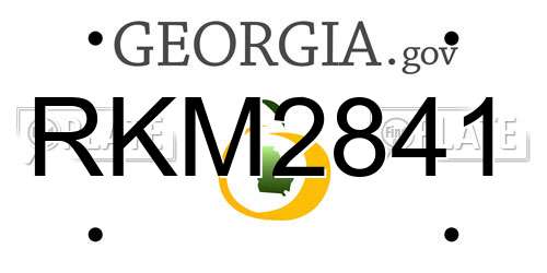 RKM2841 Georgia License Plate