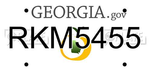 RKM5455 Georgia License Plate