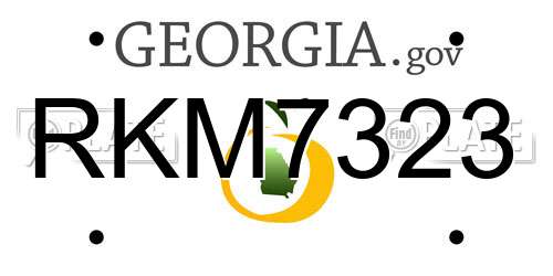RKM7323 Georgia License Plate