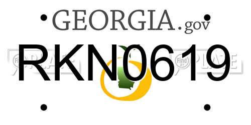 RKN0619 Georgia License Plate