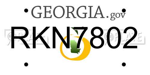 RKN7802 Georgia License Plate