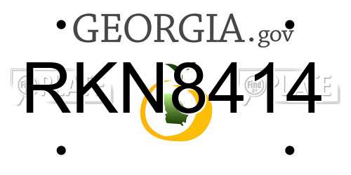RKN8414 Georgia License Plate