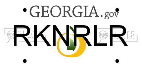 RKNRLR Georgia License Plate