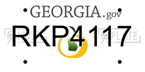 RKP4117 Georgia License Plate
