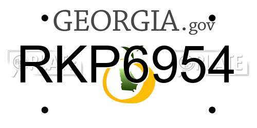 RKP6954 Georgia License Plate