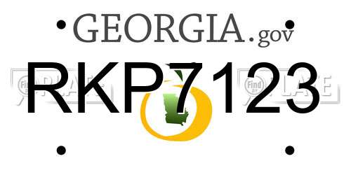 RKP7123 Georgia License Plate