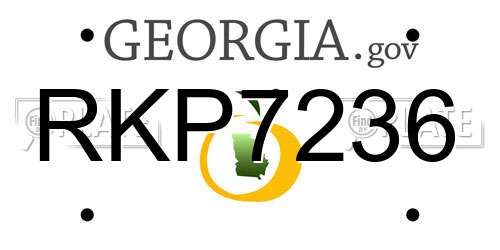 RKP7236 Georgia License Plate