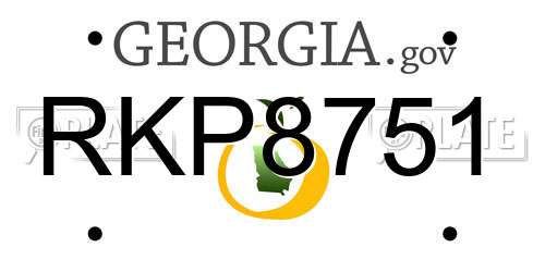 RKP8751 Georgia License Plate