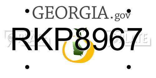RKP8967 Georgia License Plate
