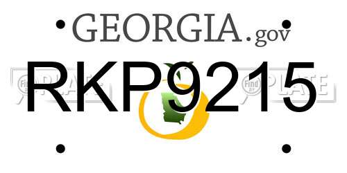 RKP9215 Georgia License Plate