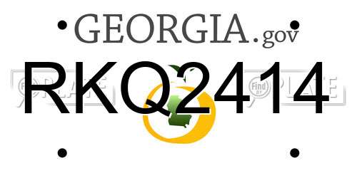 RKQ2414 Georgia License Plate