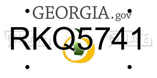 RKQ5741 Georgia License Plate