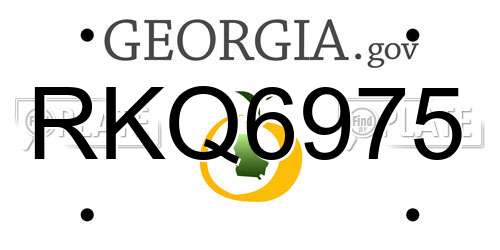 RKQ6975 Georgia License Plate