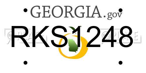 RKS1248 Georgia License Plate
