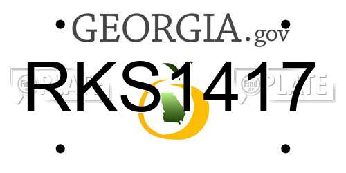RKS1417 Georgia License Plate