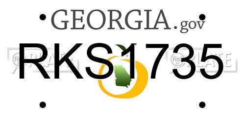 RKS1735 Georgia License Plate