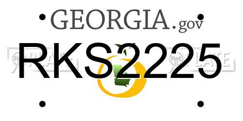 RKS2225 Georgia License Plate