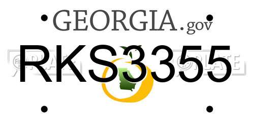 RKS3355 Georgia License Plate