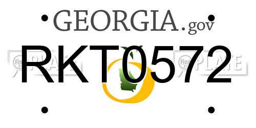 RKT0572 Georgia License Plate