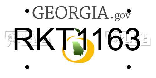 RKT1163 Georgia License Plate