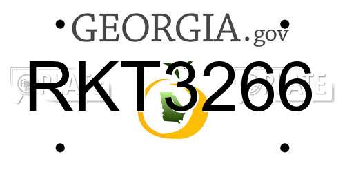 RKT3266 Georgia License Plate