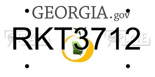 RKT3712 Georgia License Plate