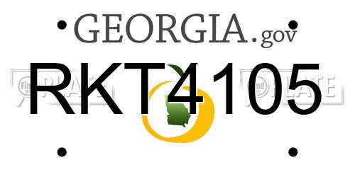 RKT4105 Georgia License Plate