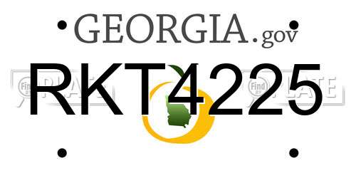 RKT4225 Georgia License Plate