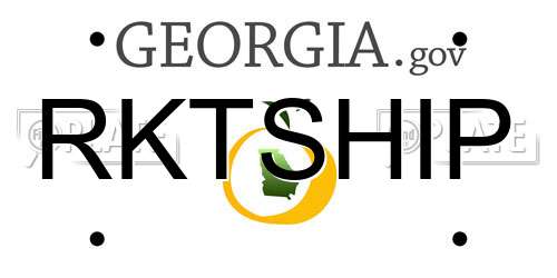 RKTSHIP Georgia License Plate