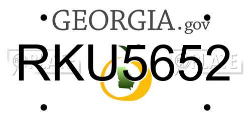 RKU5652 Georgia License Plate