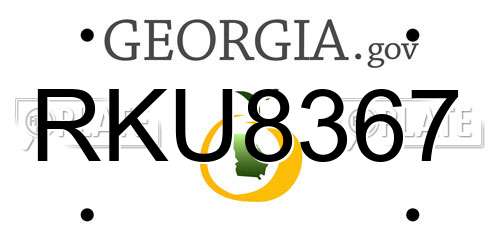 RKU8367 Georgia License Plate