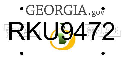 RKU9472 Georgia License Plate
