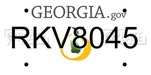 RKV8045 Georgia License Plate