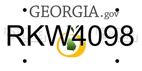 RKW4098 Georgia License Plate