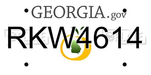 RKW4614 Georgia License Plate