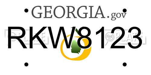 RKW8123 Georgia License Plate