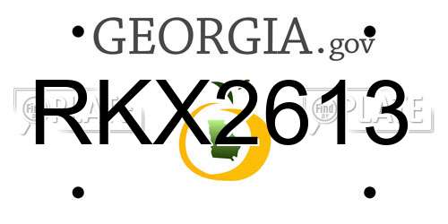 RKX2613 Georgia License Plate