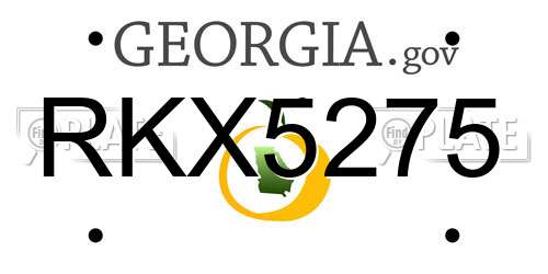 RKX5275 Georgia License Plate