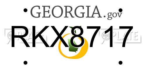 RKX8717 Georgia License Plate