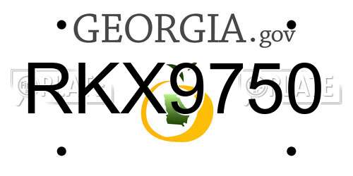 RKX9750 Georgia License Plate