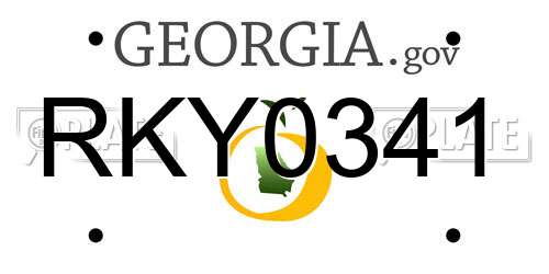 RKY0341 Georgia License Plate