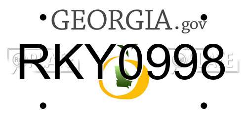 RKY0998 Georgia License Plate