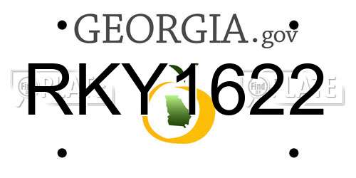 RKY1622 Georgia License Plate