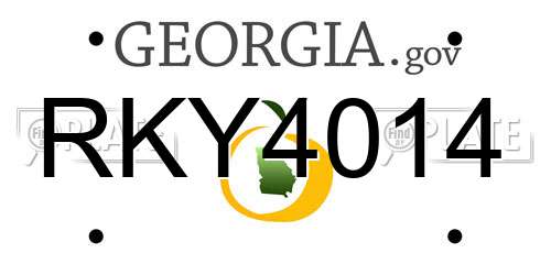 RKY4014 Georgia License Plate