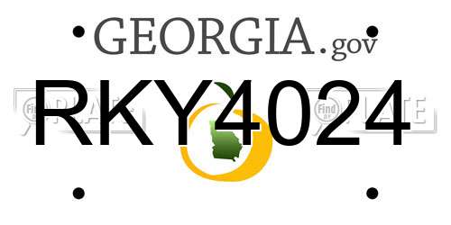 RKY4024 Georgia License Plate