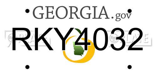RKY4032 Georgia License Plate